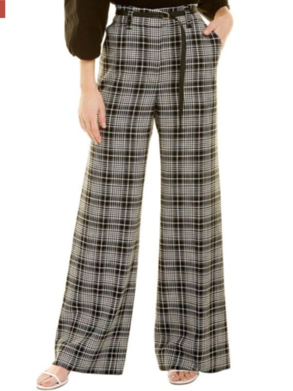 Tanya Taylor Sawyer Pant Black Plaid Size 10 - Picture 2 of 6